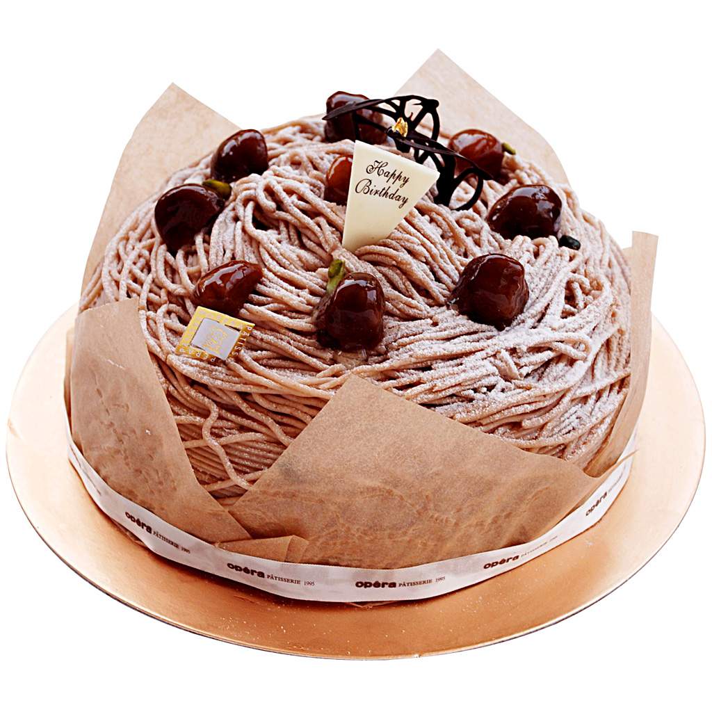 生日蛋糕 | 栗子蛋糕... 裡面的栗子蓉超少,奶油超多.可是呢,上面跟外頭那層厚厚的奶油都有栗子打進去的! 這就是特別… | Flickr